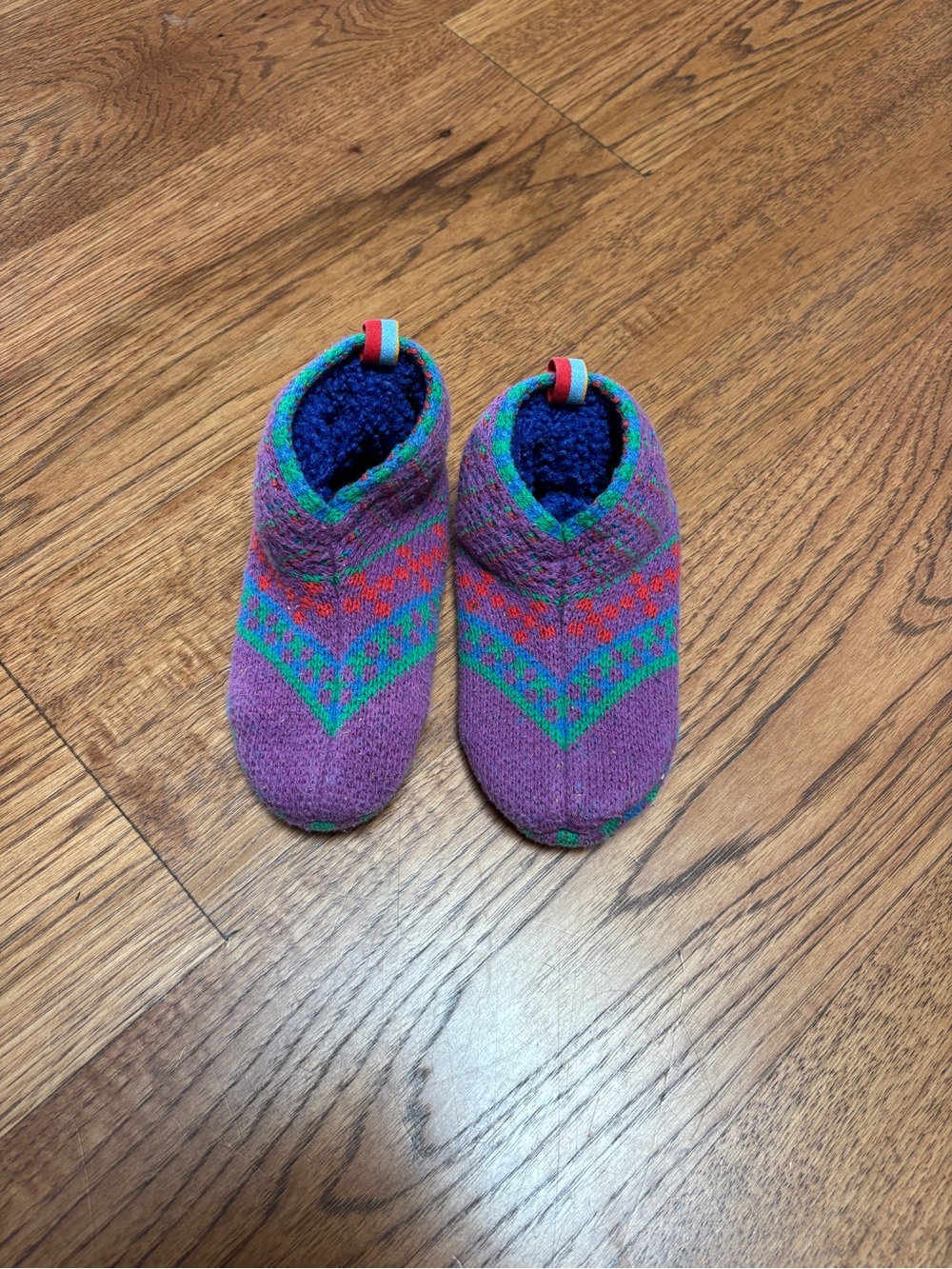 Bombas Kids Purple, Green & Blue Patterned Slipper Socks